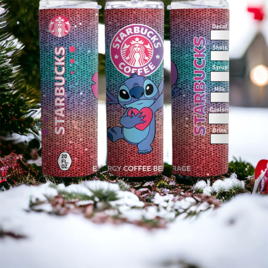 Colorful 20 Oz Stitch Skinny Tumbler