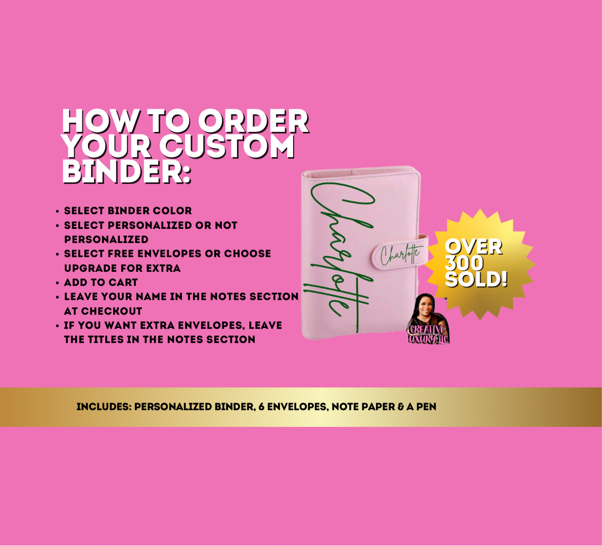 Script- MEGA Font Sized Personalized A6 Budget Binder