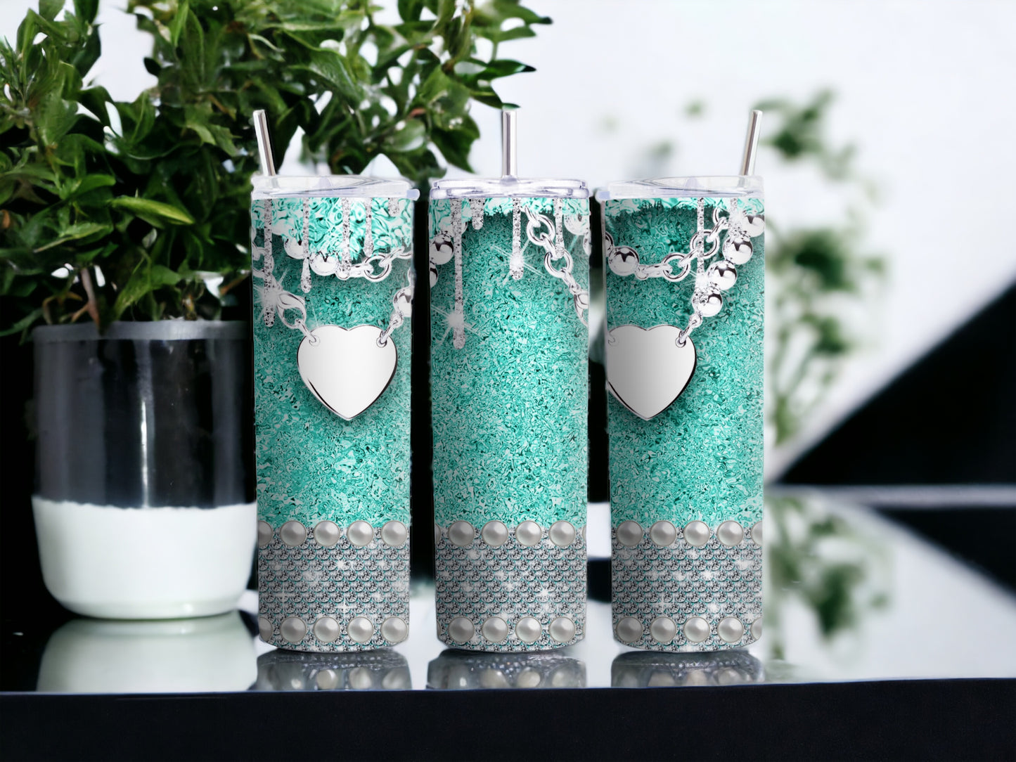 Vaso delgado de 20 oz inspirado en un diseñador