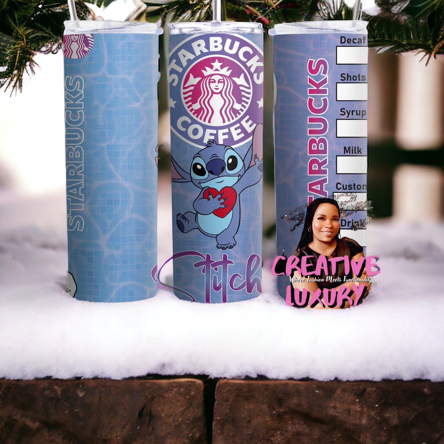 Vaso delgado Stitch de 20 oz