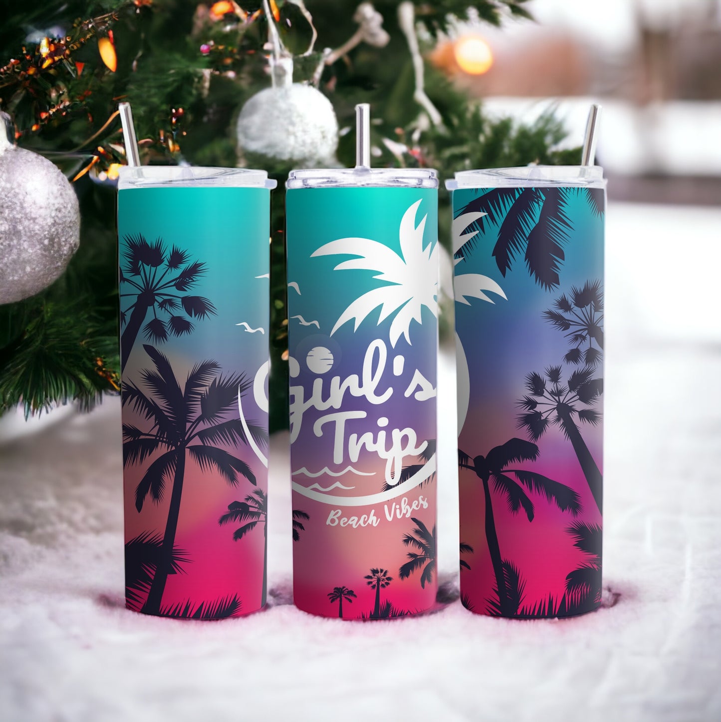 Girls Trip, 20 oz Skinny Tumbler