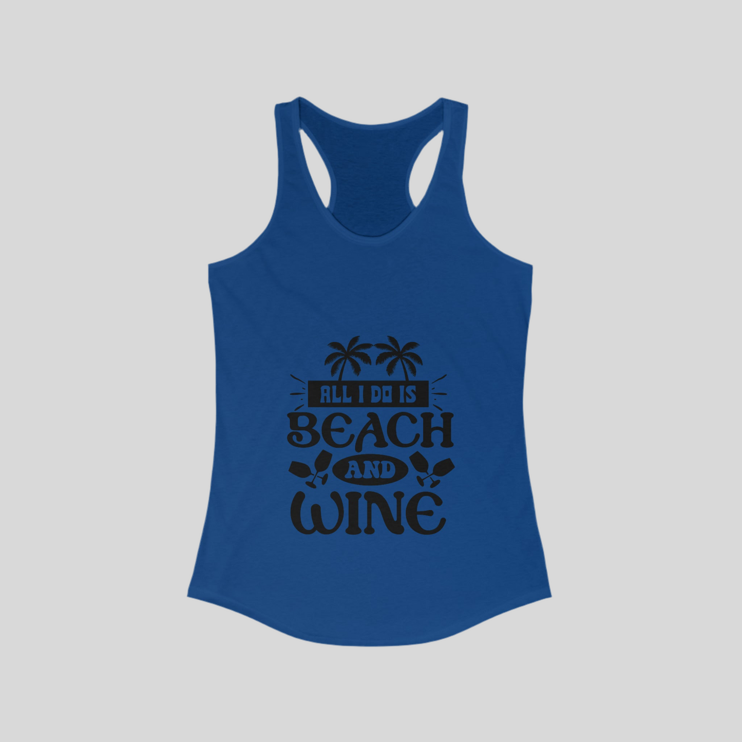 Women's Beach and Wine Racerback Tank