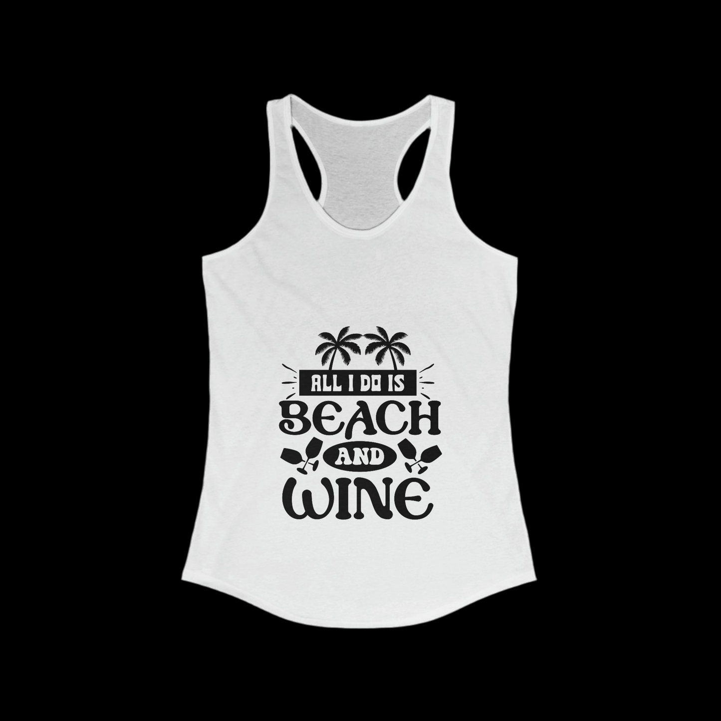 Women's Beach and Wine Racerback Tank