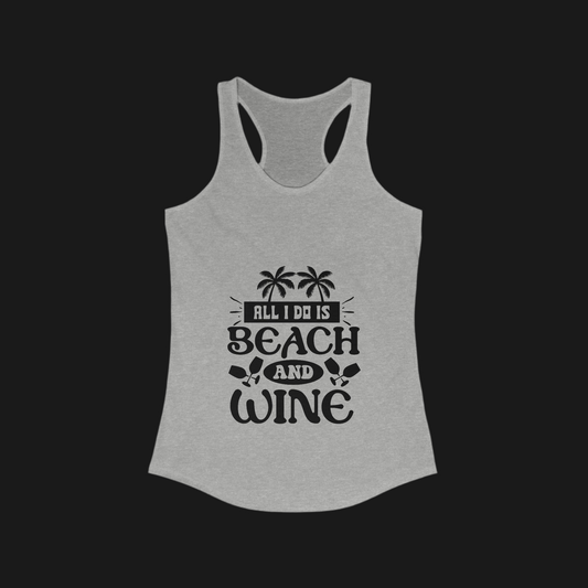 Women's Beach and Wine Racerback Tank