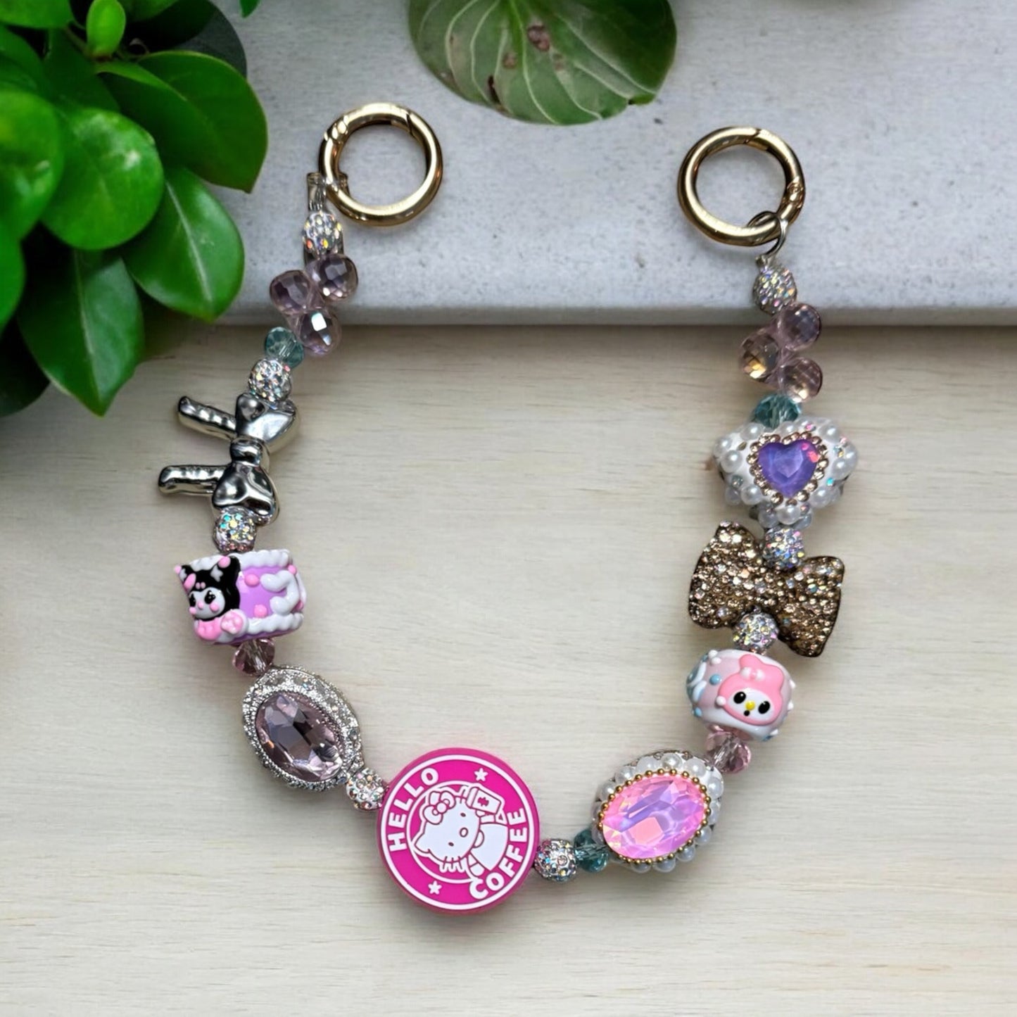 Hello Kitty Themed Keychain Wristlet