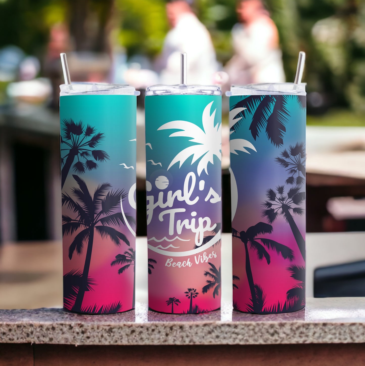 Girls Trip, 20 oz Skinny Tumbler