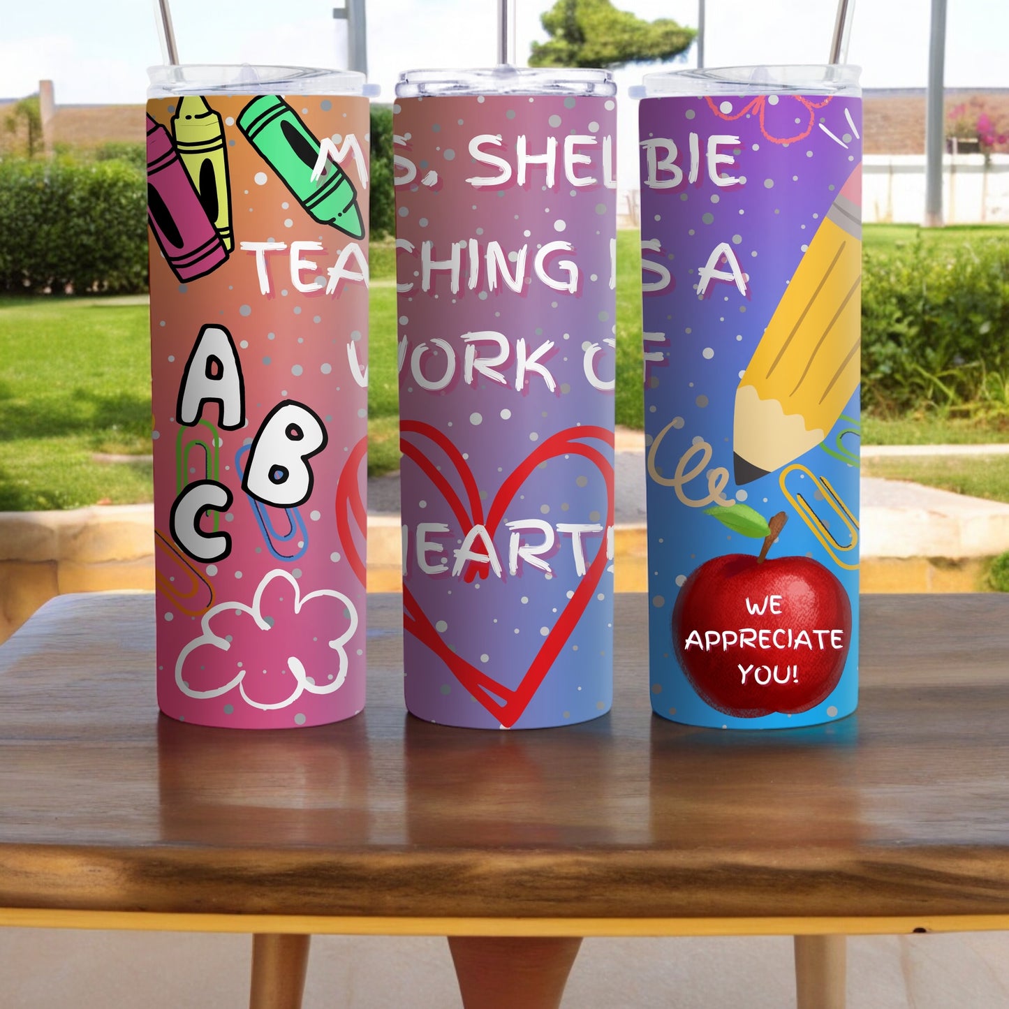 Personalized Teacher Appreciation Tumbler