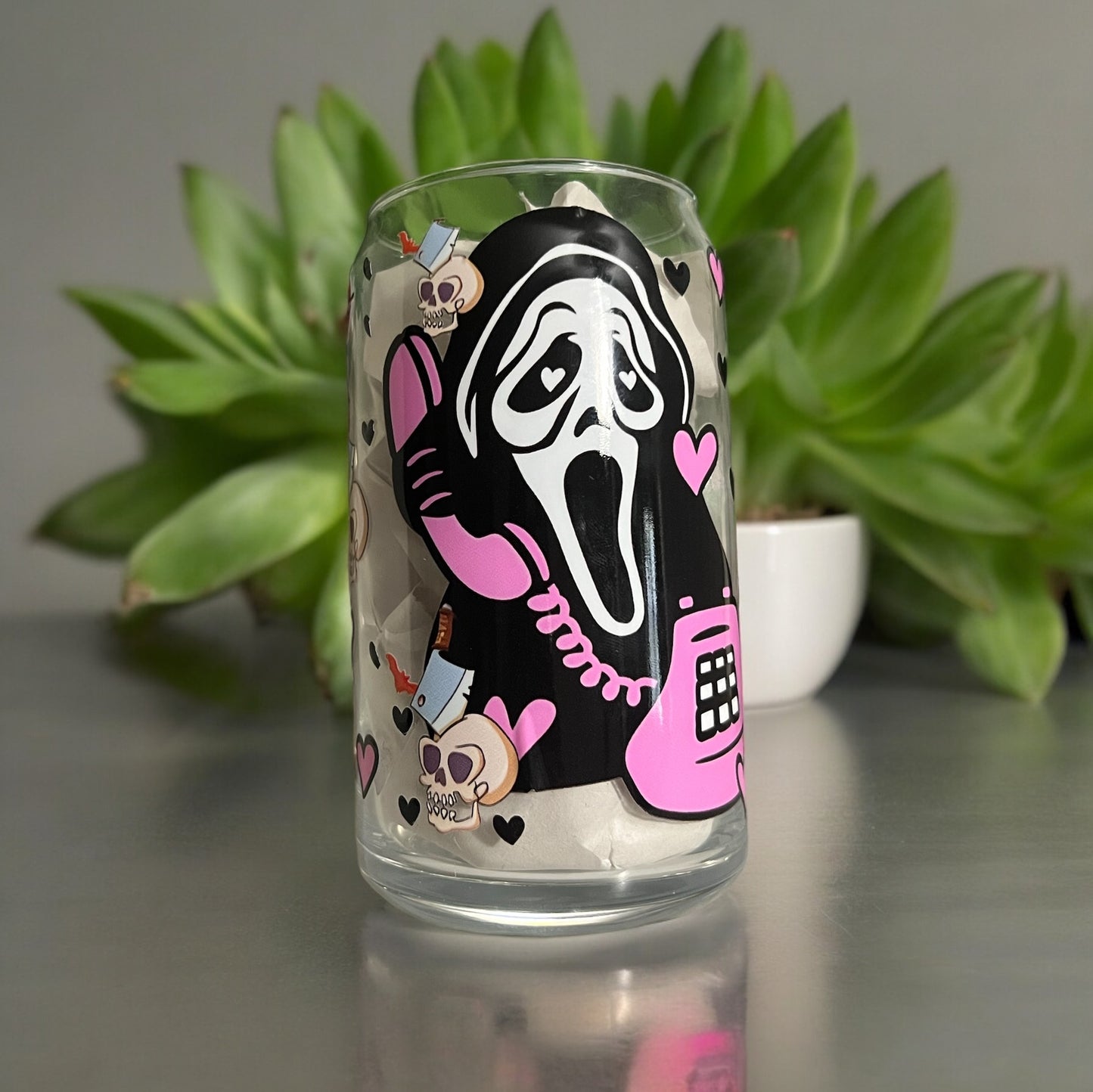 Glass Cup Collection: 16 & 20 Ounce Designer Glass Cans