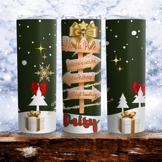 Personalized Christmas Tumbler - North Pole by Creative Luxury