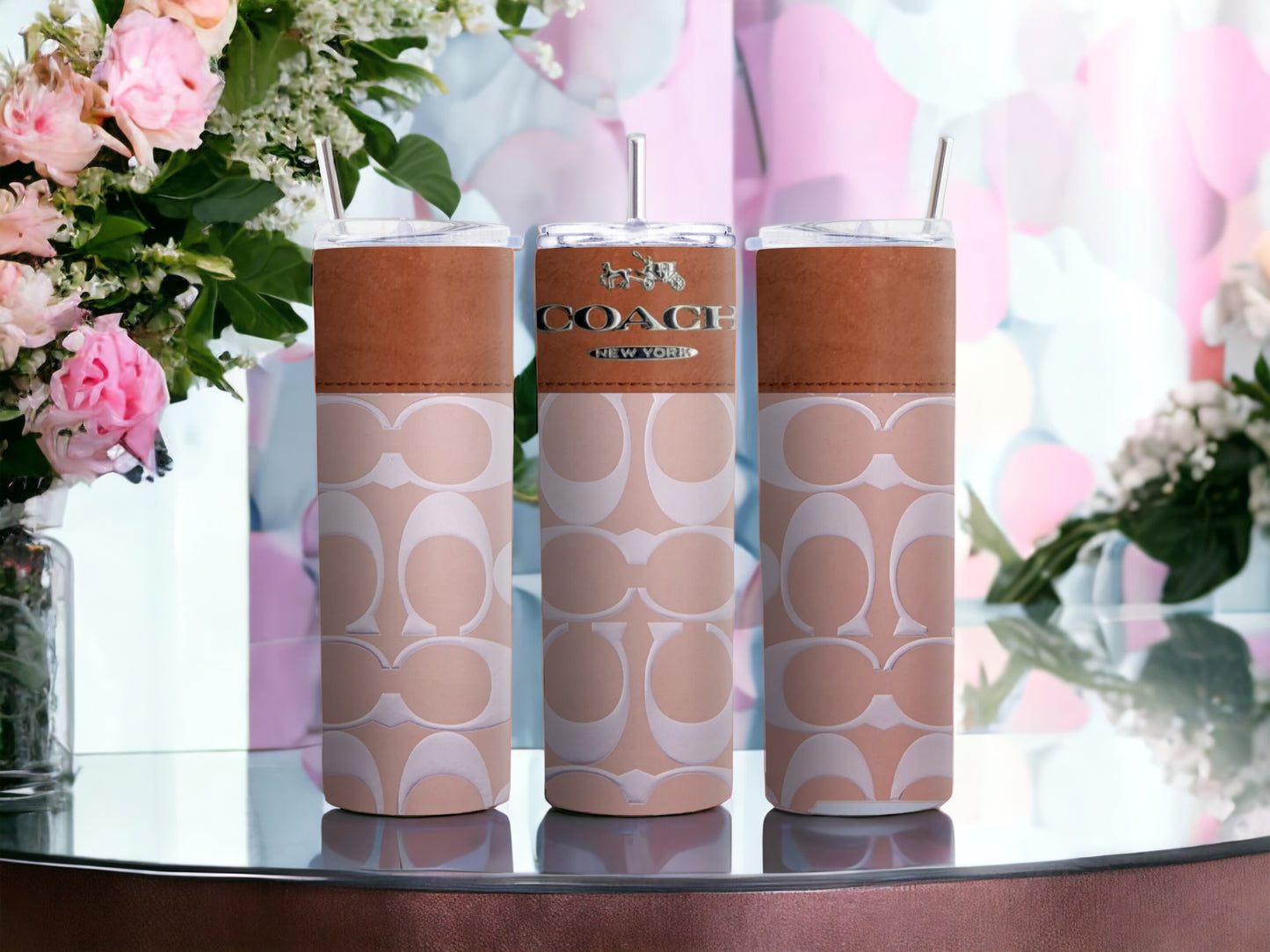 Vaso de lujo, vaso delgado de 20 oz, vaso delgado de 20 oz, vaso con logotipo, logotipo de marca de moda, vaso