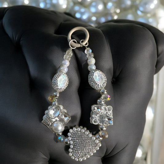 Heart of Diamonds Keychain Wristlet