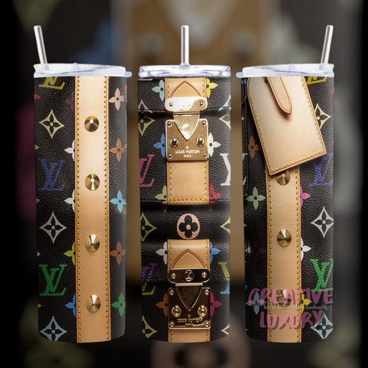 Vaso de lujo, vaso delgado de 20 oz, vaso delgado de 20 oz, vaso con logotipo, logotipo de marca de moda, vaso