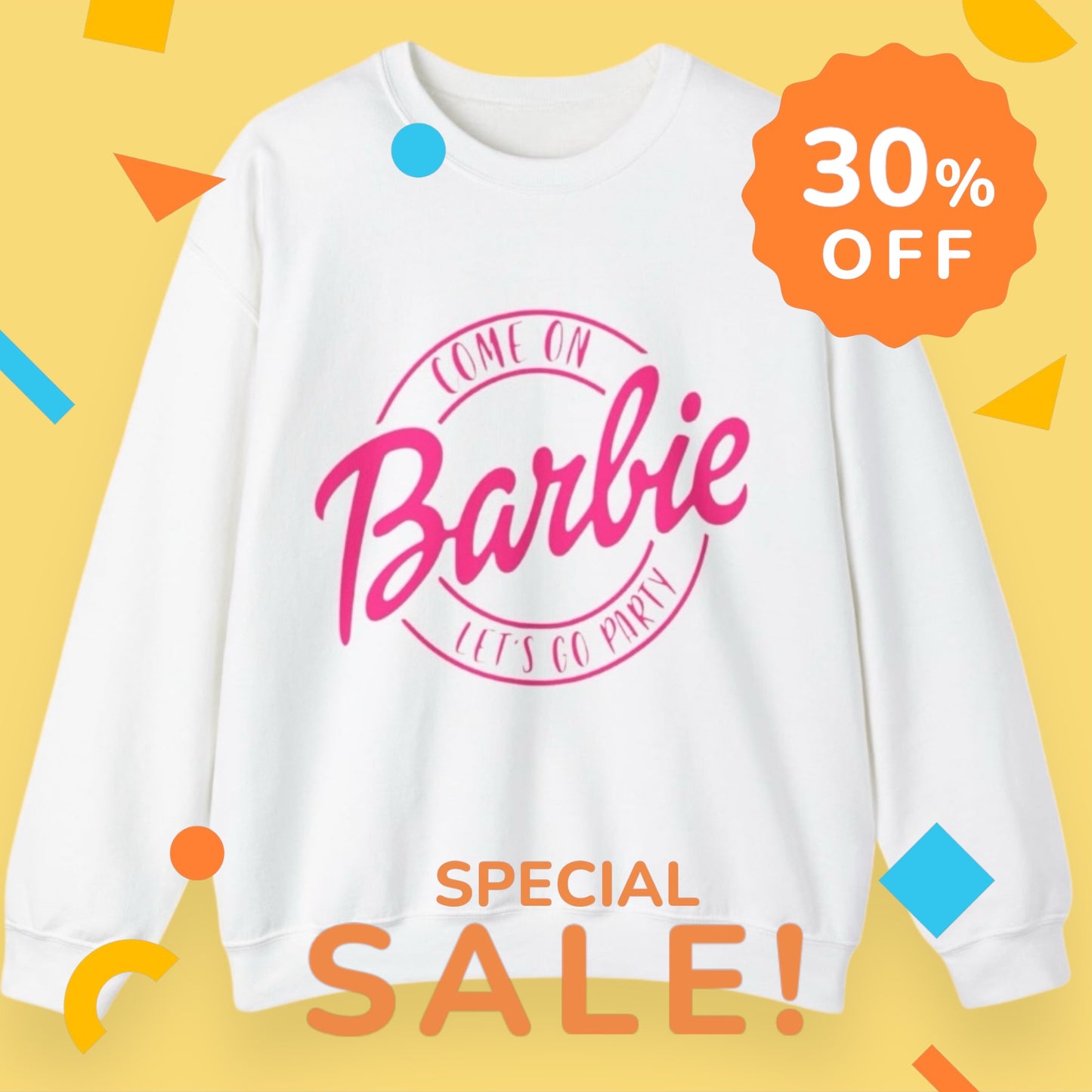 Sudadera con cuello redondo Let's Go Party de Barbie