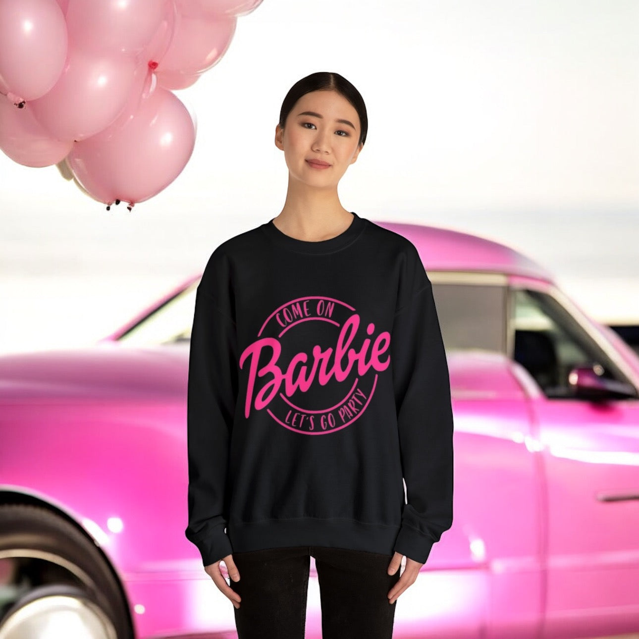 Sudadera con cuello redondo Let's Go Party de Barbie