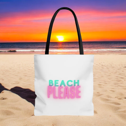 Large “Beach Please” Tote Bag