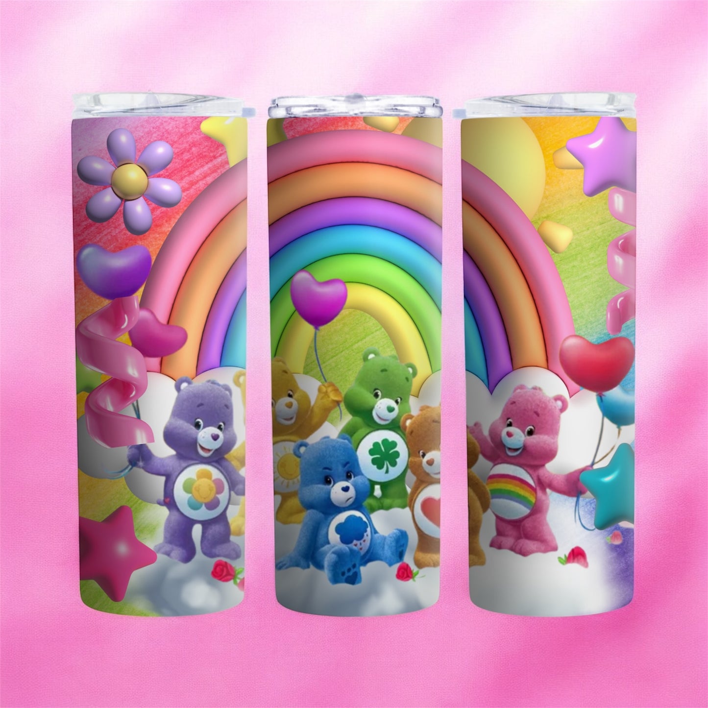 Personalizable Carebears Themed Skinny Tumbler π