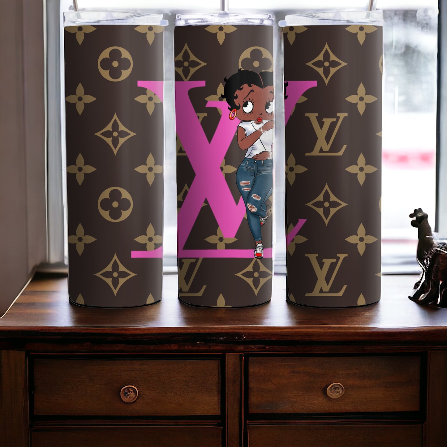 Designer Inspired, Luxury Tumbler, Tumbler 20oz Skinny, Skinny Tumbler 20oz ,Logo Tumbler, Fashion Brand Logo, Tumbler