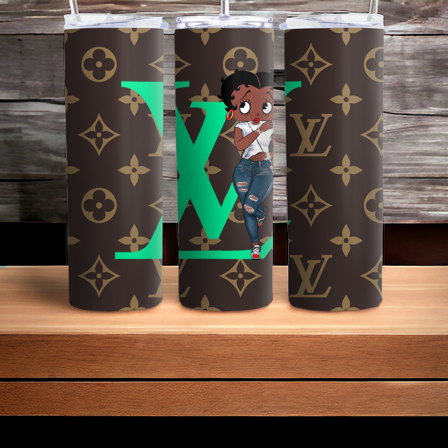 Designer Inspired, Luxury Tumbler, Tumbler 20oz Skinny, Skinny Tumbler 20oz ,Logo Tumbler, Fashion Brand Logo, Tumbler