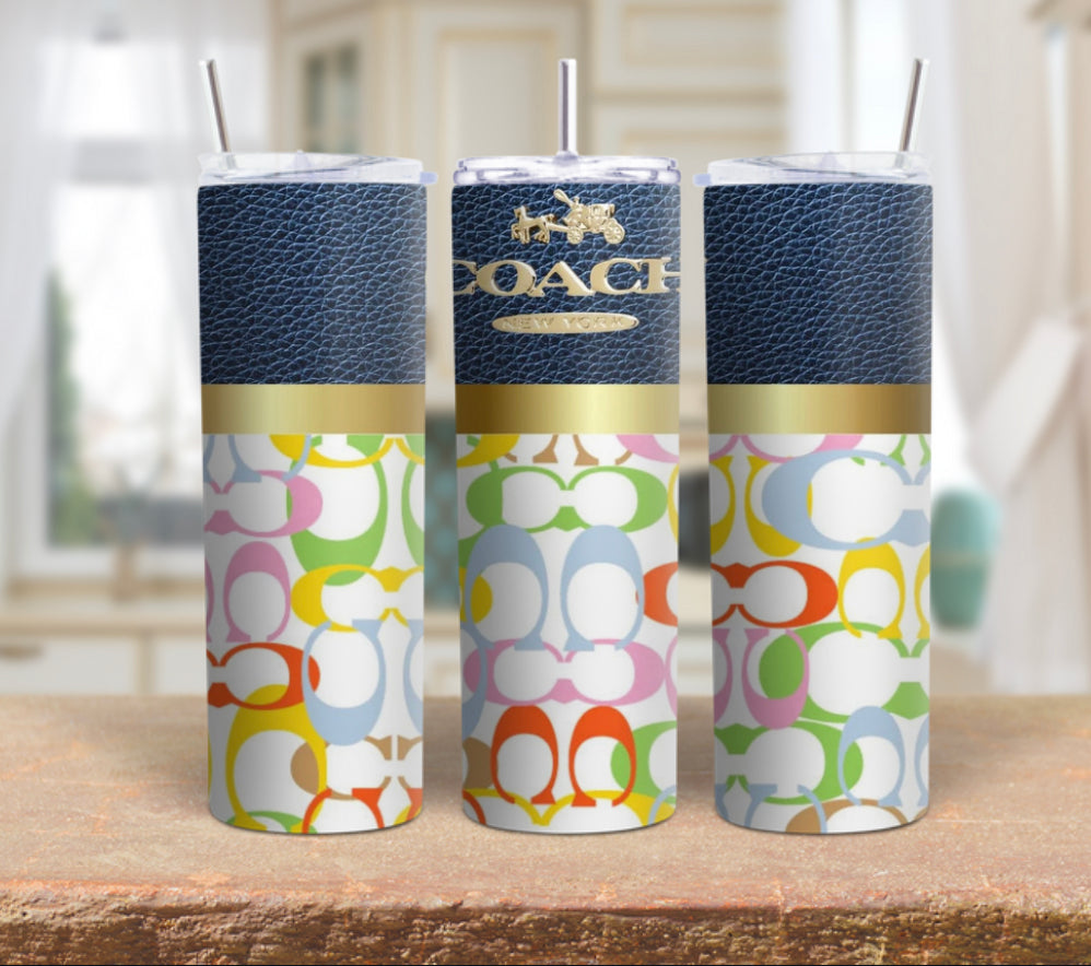 Vaso de lujo, vaso delgado de 20 oz, vaso delgado de 20 oz, vaso con logotipo, logotipo de marca de moda, vaso