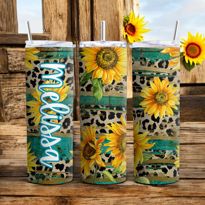 Vaso de vidrio Sunflower Bliss 🌻