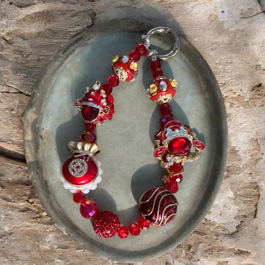 Llavero de pulsera Red Glam