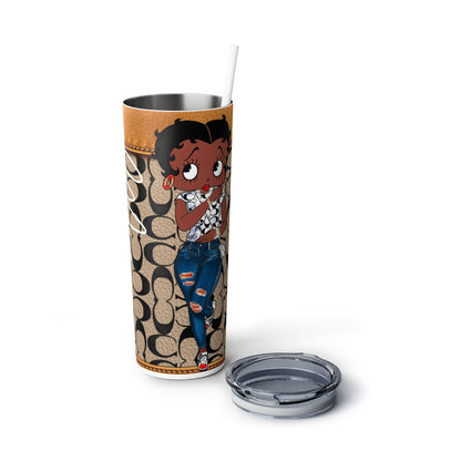 Skinny Steel Tumbler with Straw, 20oz