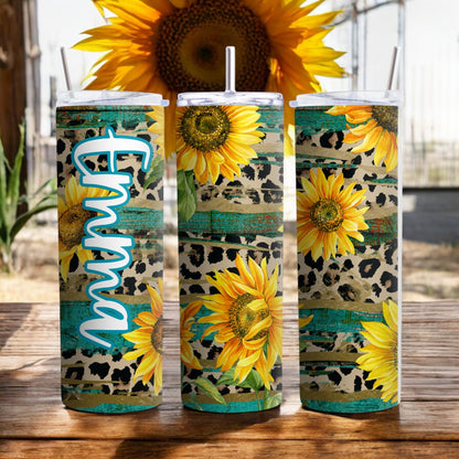 Vaso de vidrio Sunflower Bliss 🌻