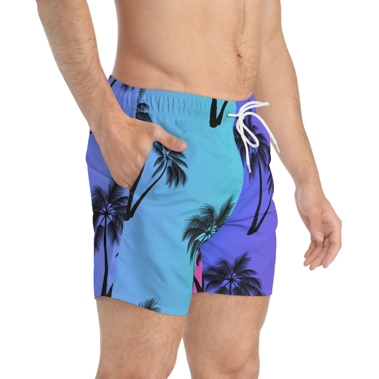 Mens Palm Swim Trunks/ His and Hers