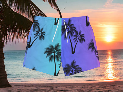 Mens Palm Swim Trunks/ His and Hers