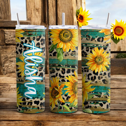 Vaso de vidrio Sunflower Bliss 🌻