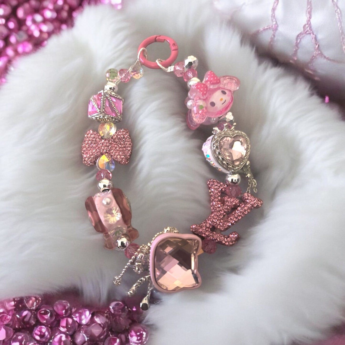 Llavero de pulsera Pink Glam