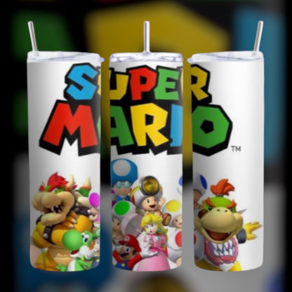 Super Mario 20 oz Skinny Tumbler