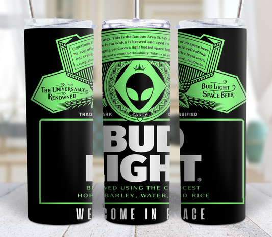 Dark Bud Light 20 oz Skinny Tumbler