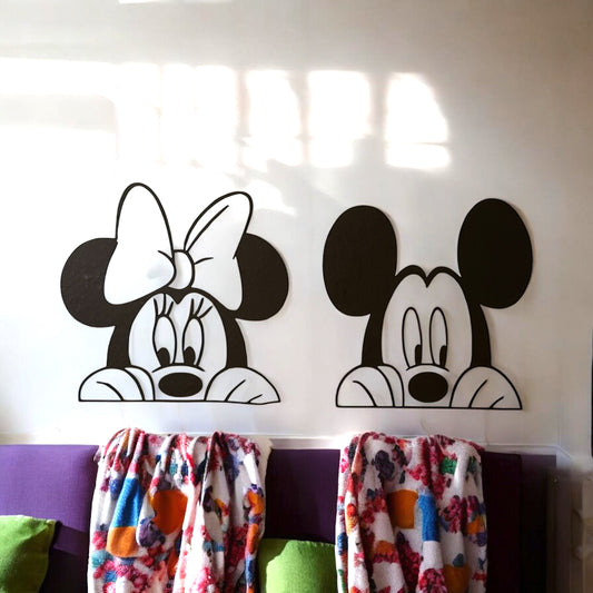 Minnie & Mickey Removable Wall Sticker Decal – Damage-Free Magic by Creative Luxury ✨