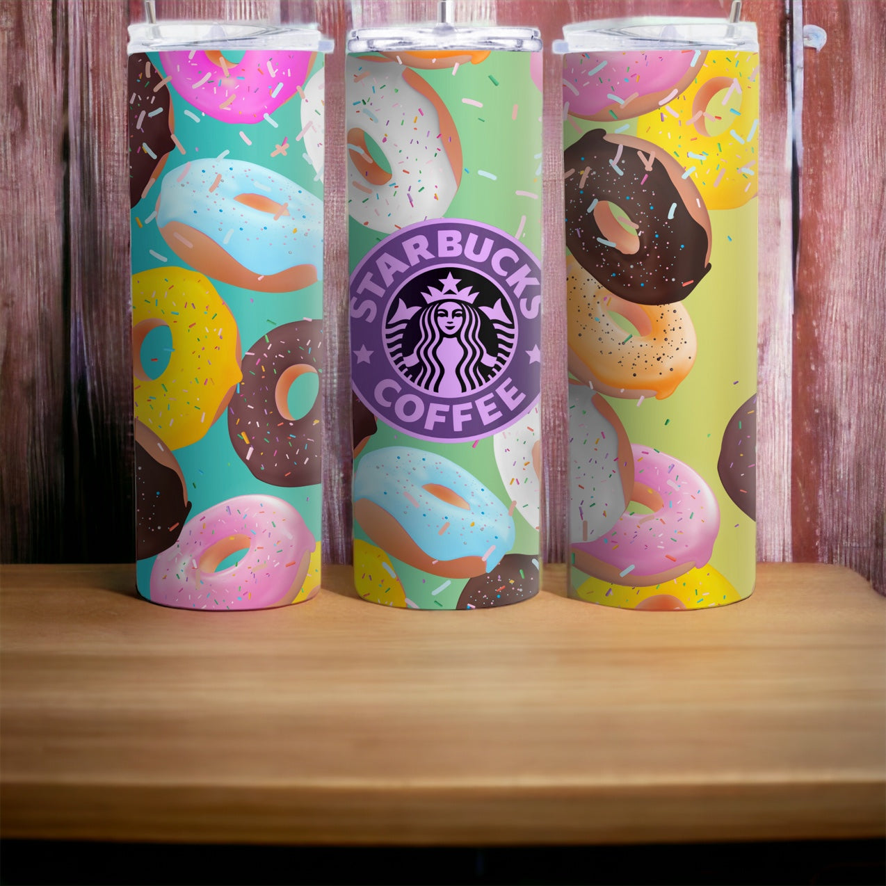 Vaso delgado de 20 oz con forma de donut de Starbucks