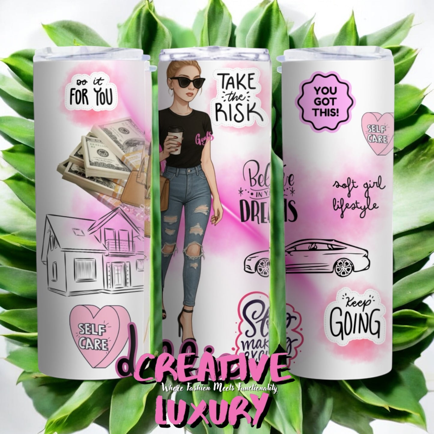 Soft Life Tumbler -Add Your Name – Includes 2 Lids! 💕