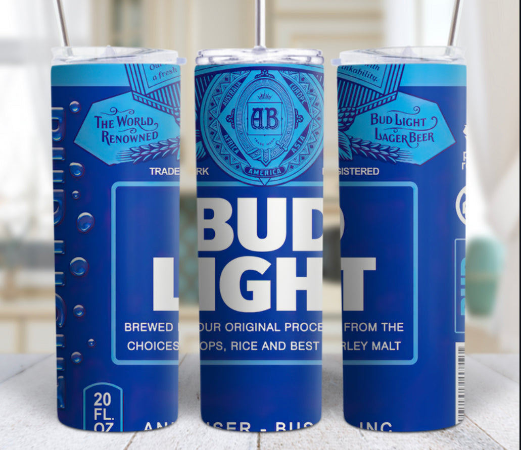 Bud Light 20 oz Skinny Tumbler