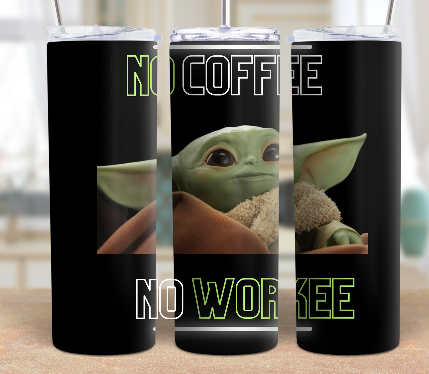 Vaso delgado de 20 oz de Baby Yoda